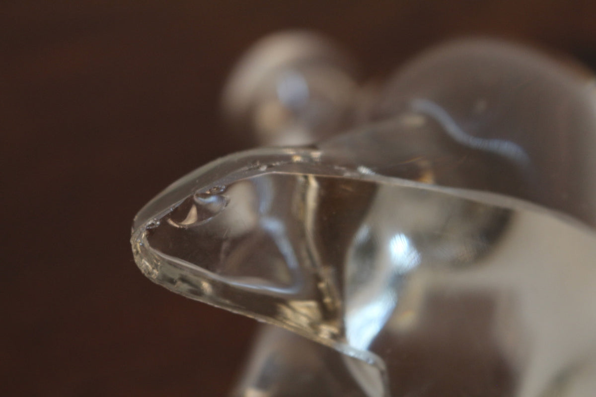 Pair of Glass Seal Candle Holders