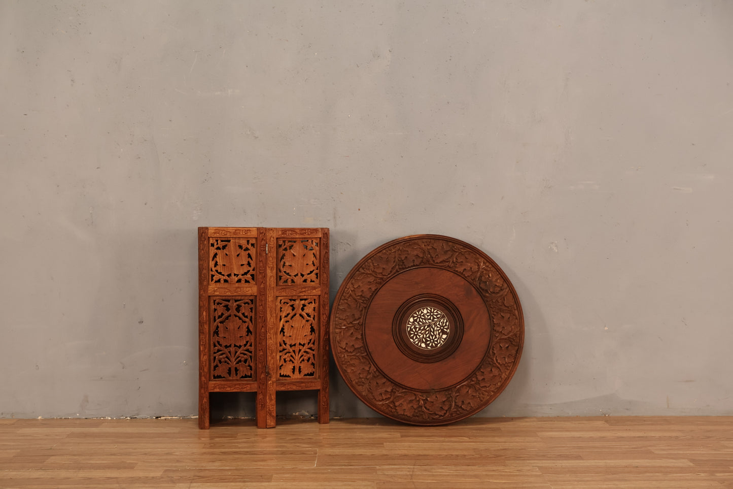Moorish-Style Carved Inlaid Side Table - ONLINE ONLY