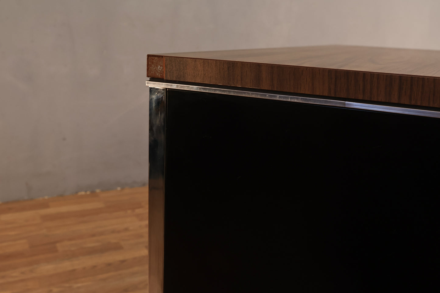 Industrial Black Steel 3-Door Credenza