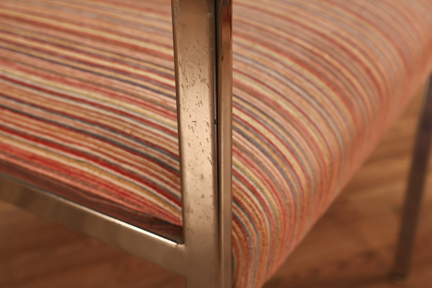 Rainbow Sherbet Striped Armchair A