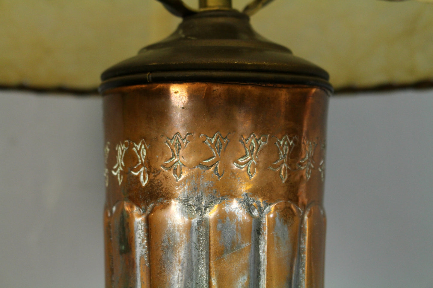 Egyptian Copper & Fiberglass Table Lamp