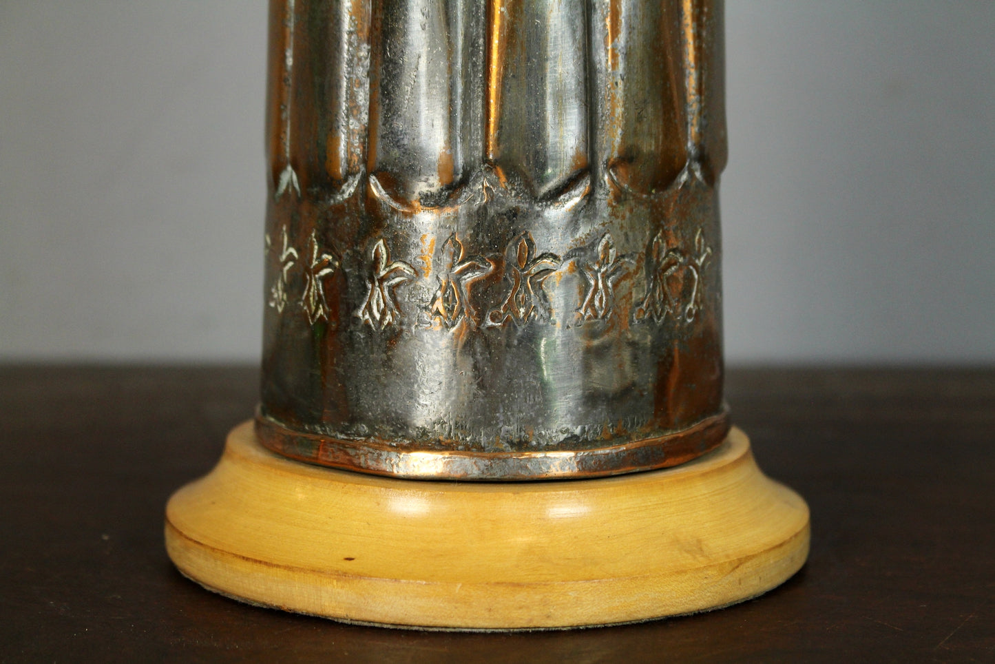 Egyptian Copper & Fiberglass Table Lamp