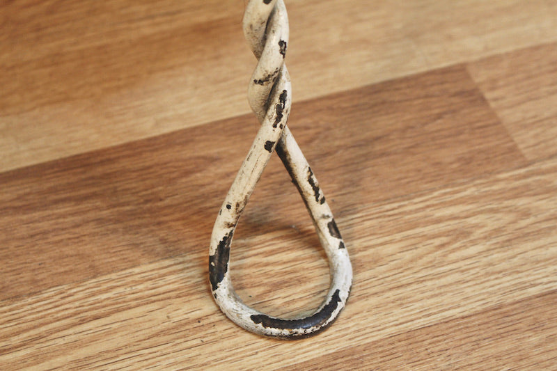 White & Red Shoe Shine Stool