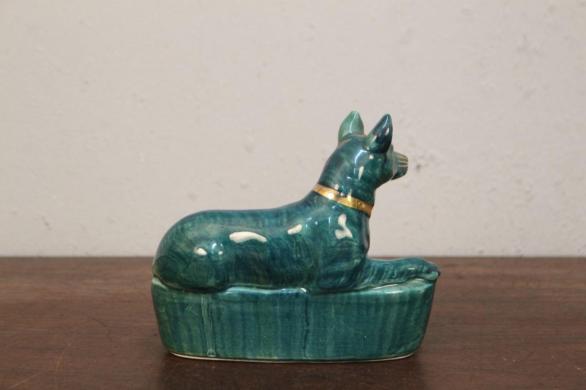 Belgian Ceramic Dog Ashtray