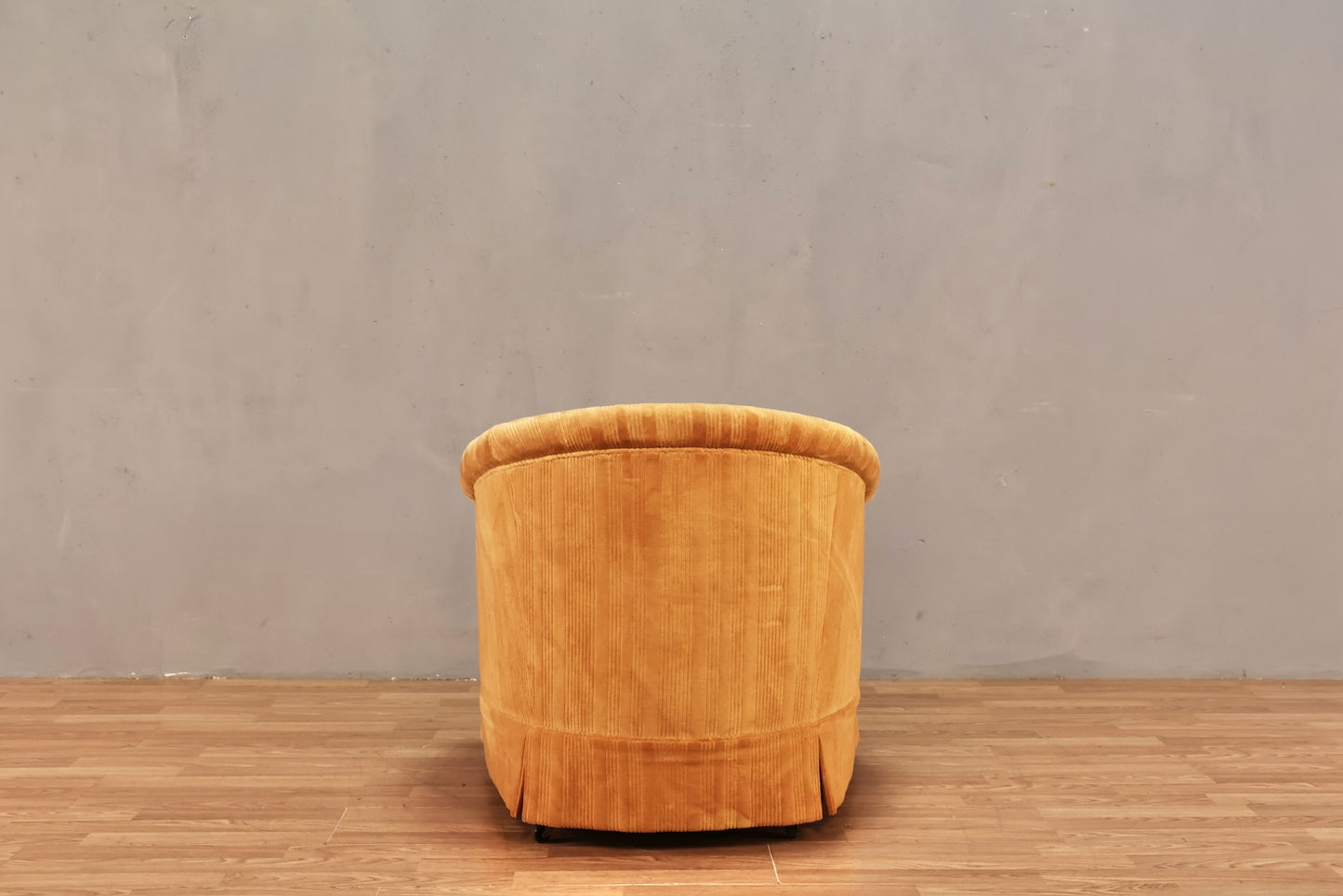 Gold Velveteen Striped Club Chair - ONLINE ONLY