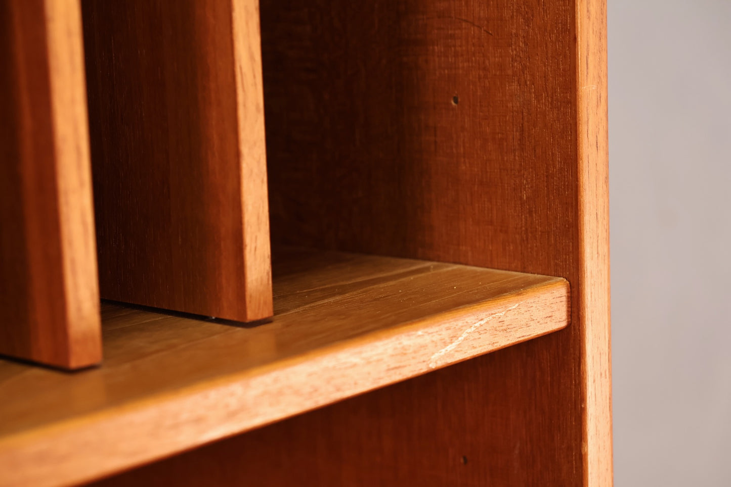 Danish Teak Divided Media Shelf