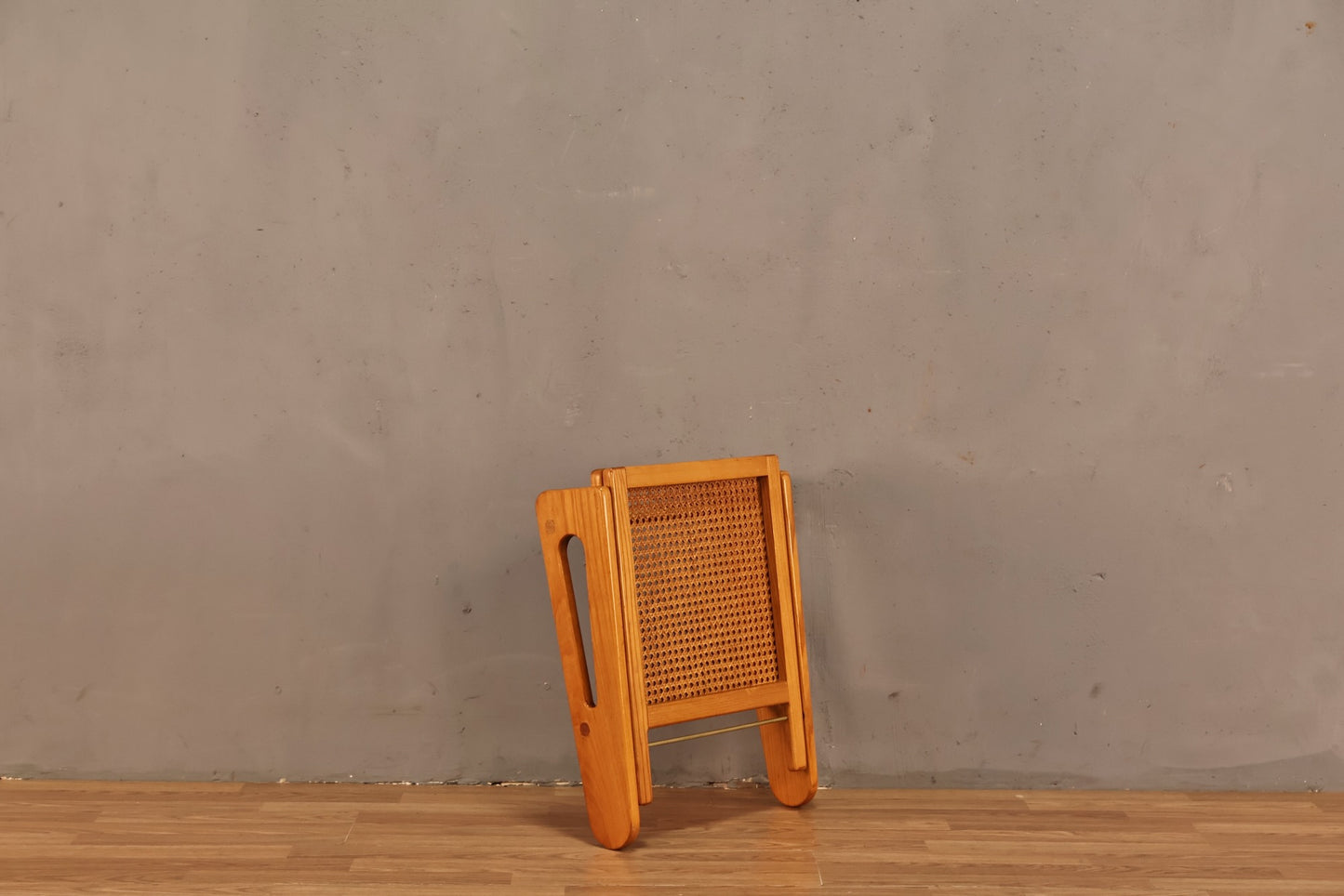 Oak & Cane Folding Canoe Chair