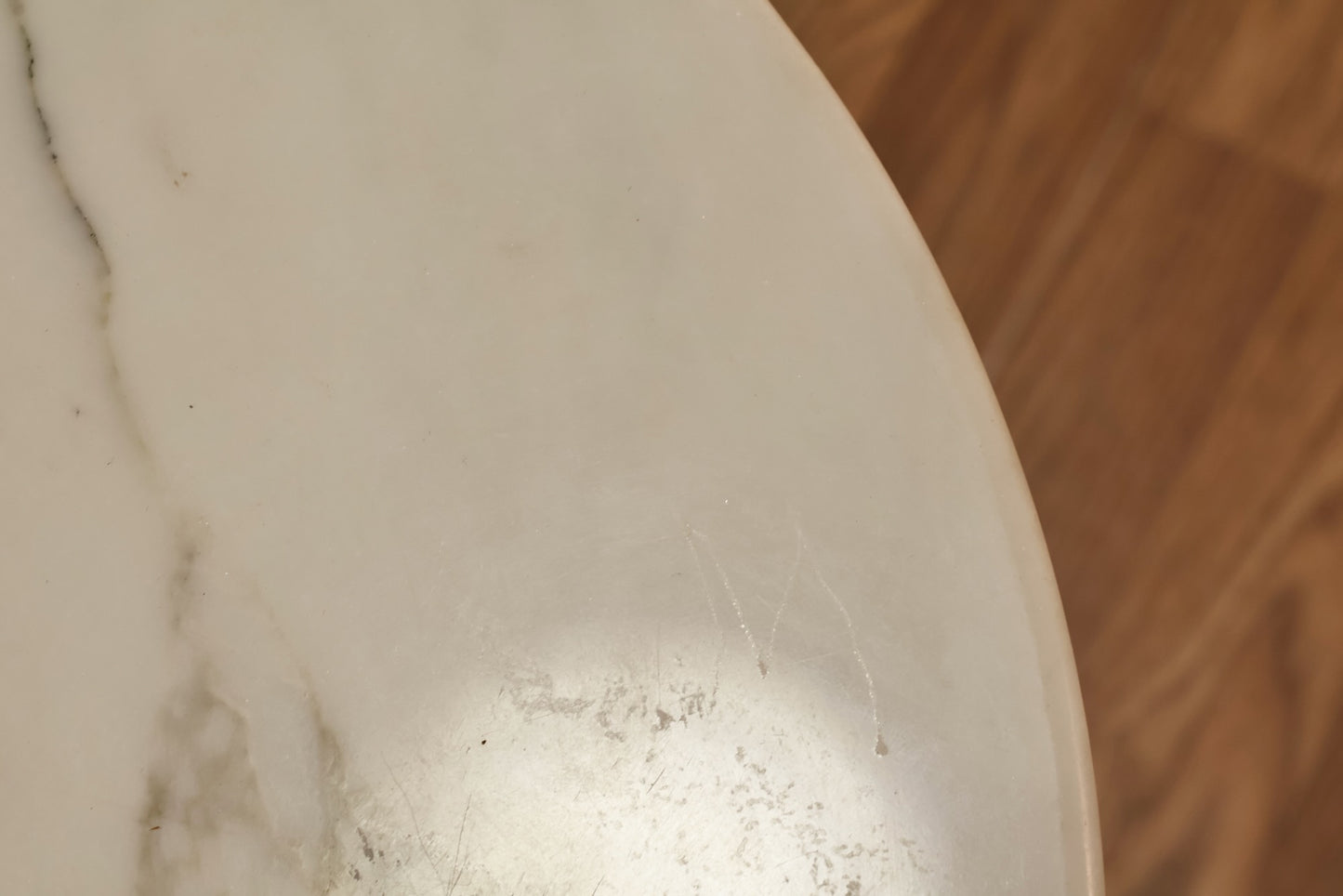 Italian Marble-Top Tulip Side Table