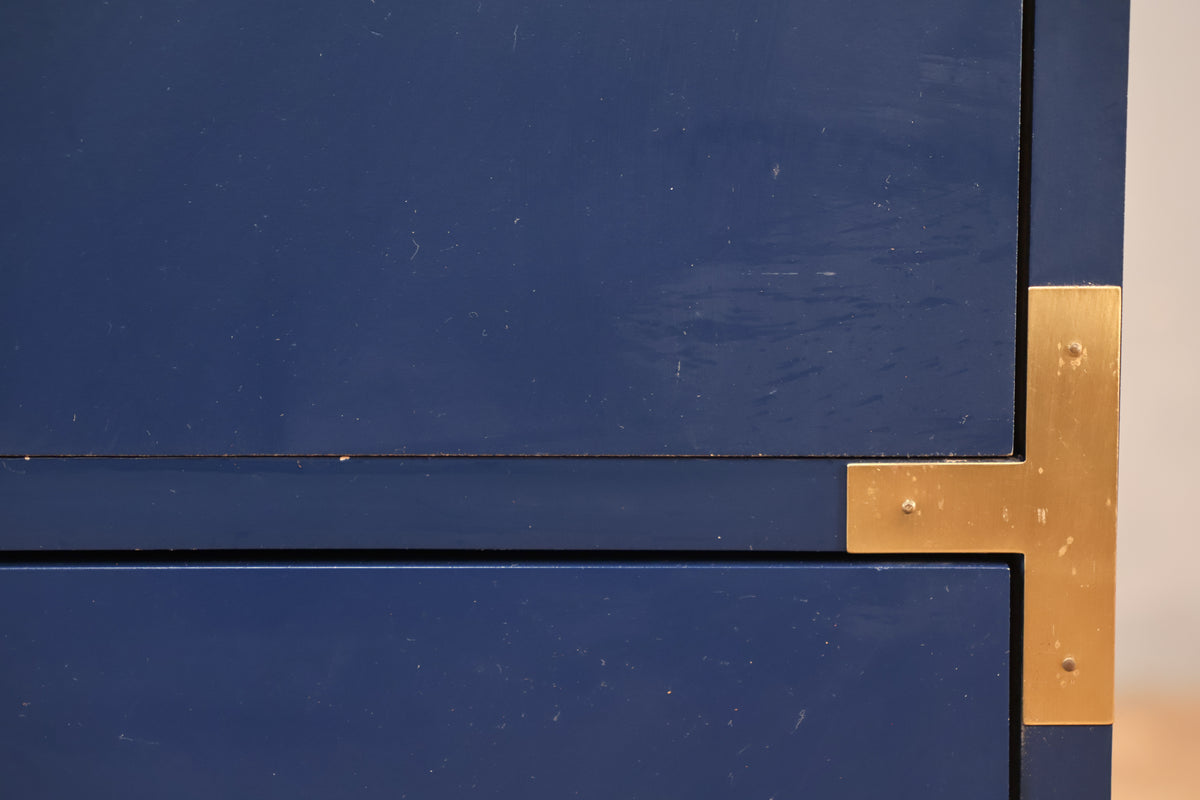 Navy Campaign 6-Drawer Dresser