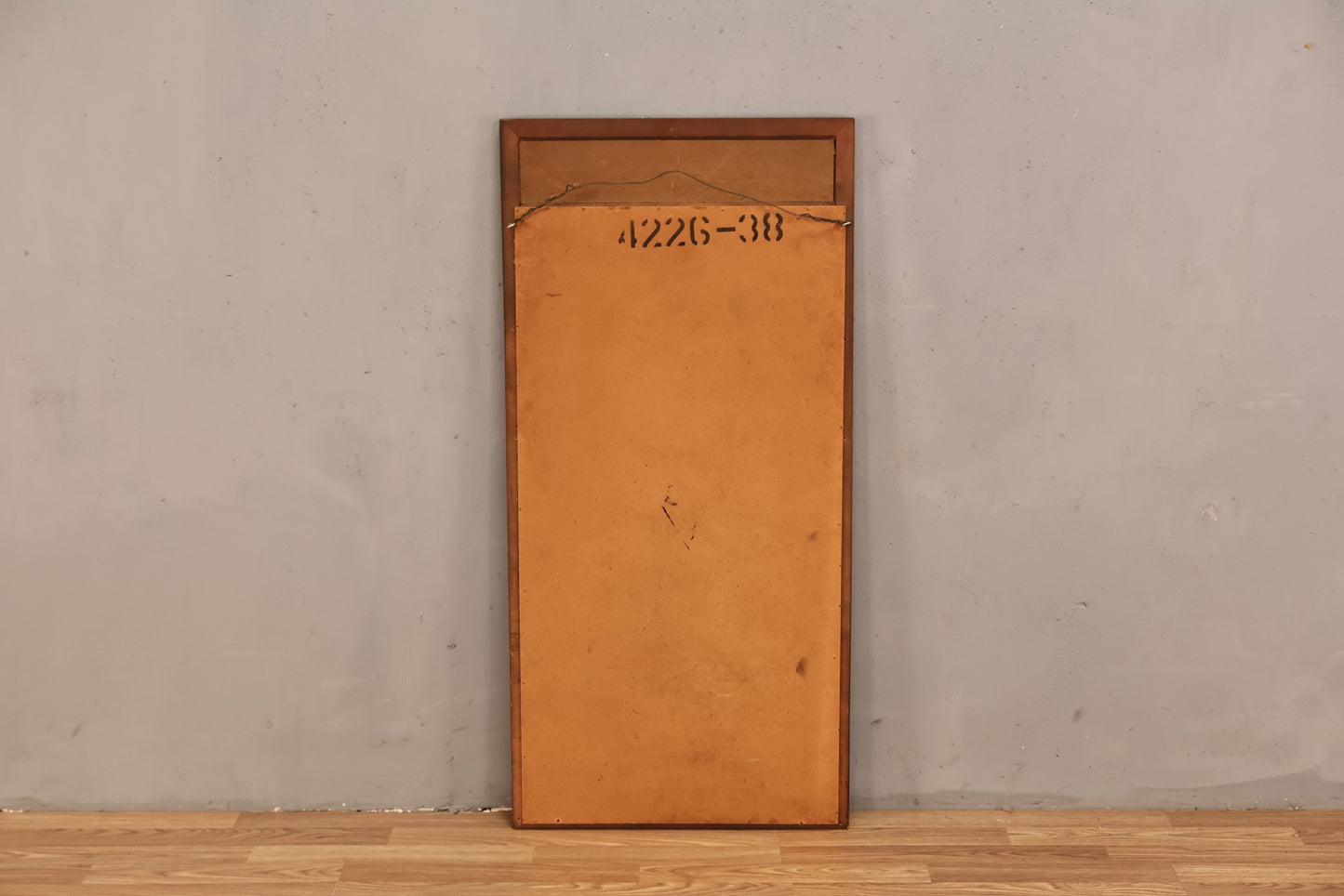 Slim Walnut & Woven Mirror