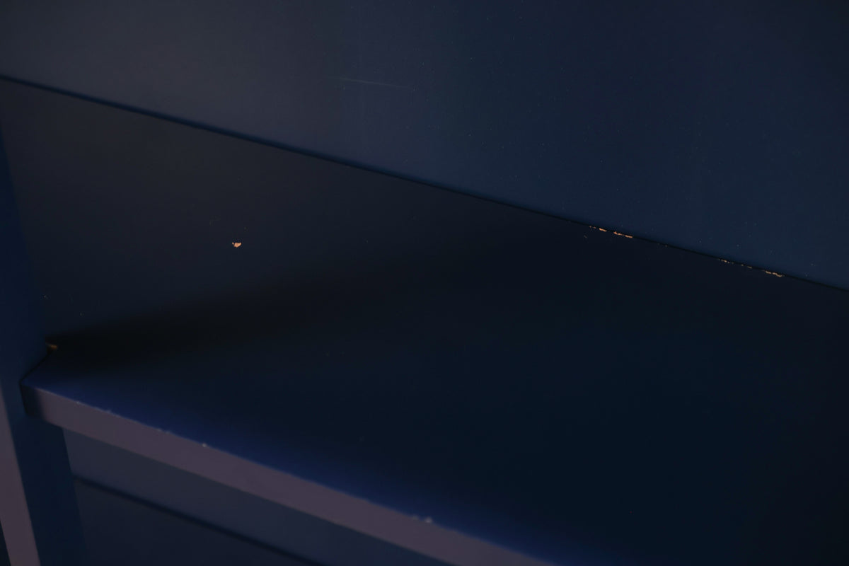 Navy Campaign 3-Tier Divided Bookshelf