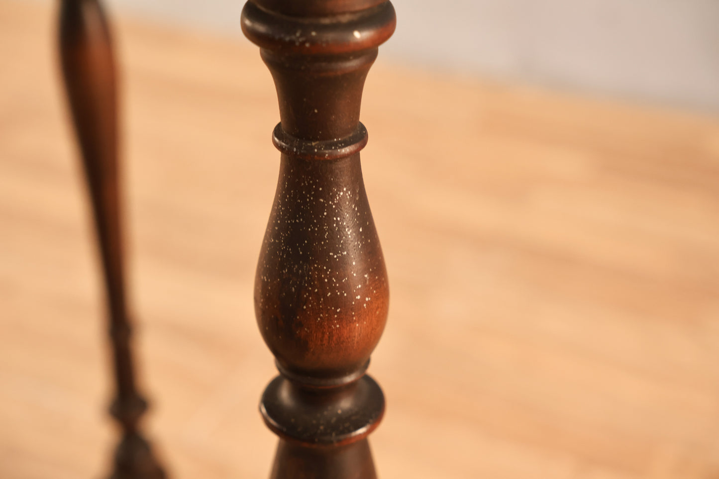 Slim Antique Mahogany Demilune Console Table - ONLINE ONLY