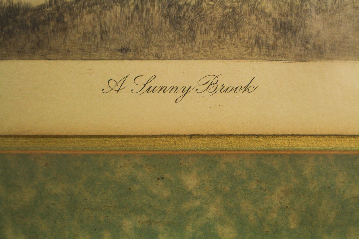 Antique "A Sunny Brook" Print