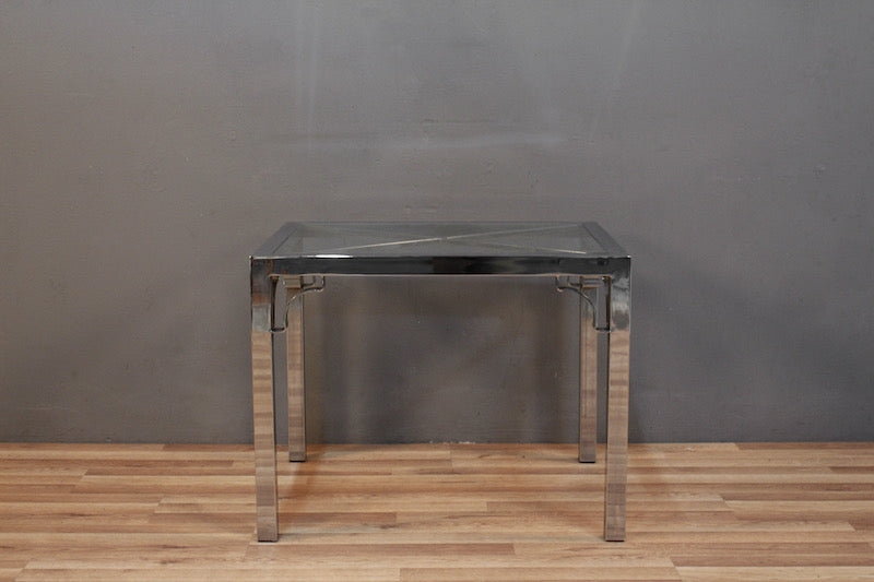 Luxe Chrome & Glass End Table – ONLINE ONLY