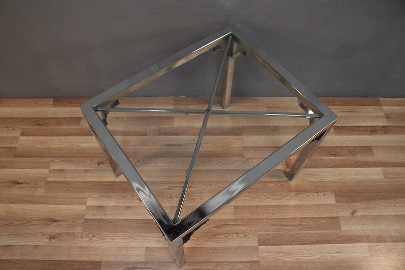 Luxe Chrome & Glass End Table – ONLINE ONLY