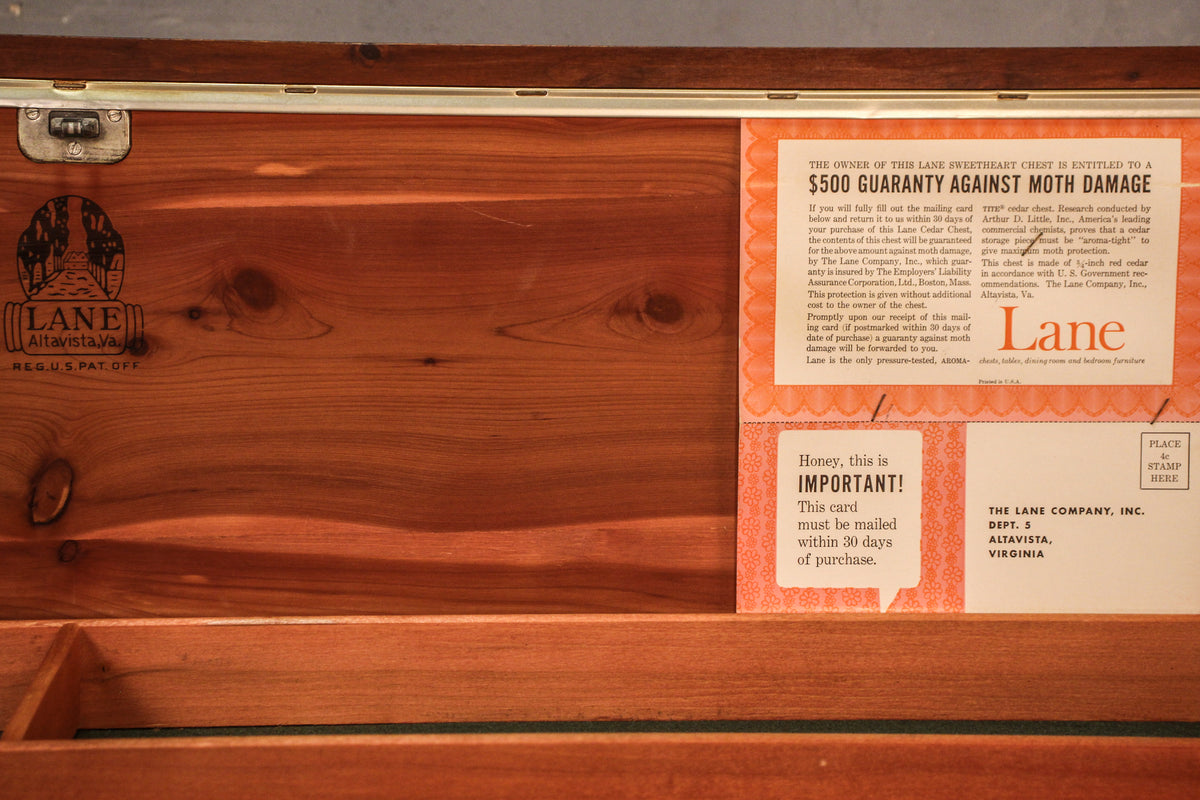 Lane Mid Century 1-Drawer Cedar Chest