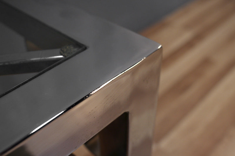 Luxe Chrome & Glass End Table – ONLINE ONLY
