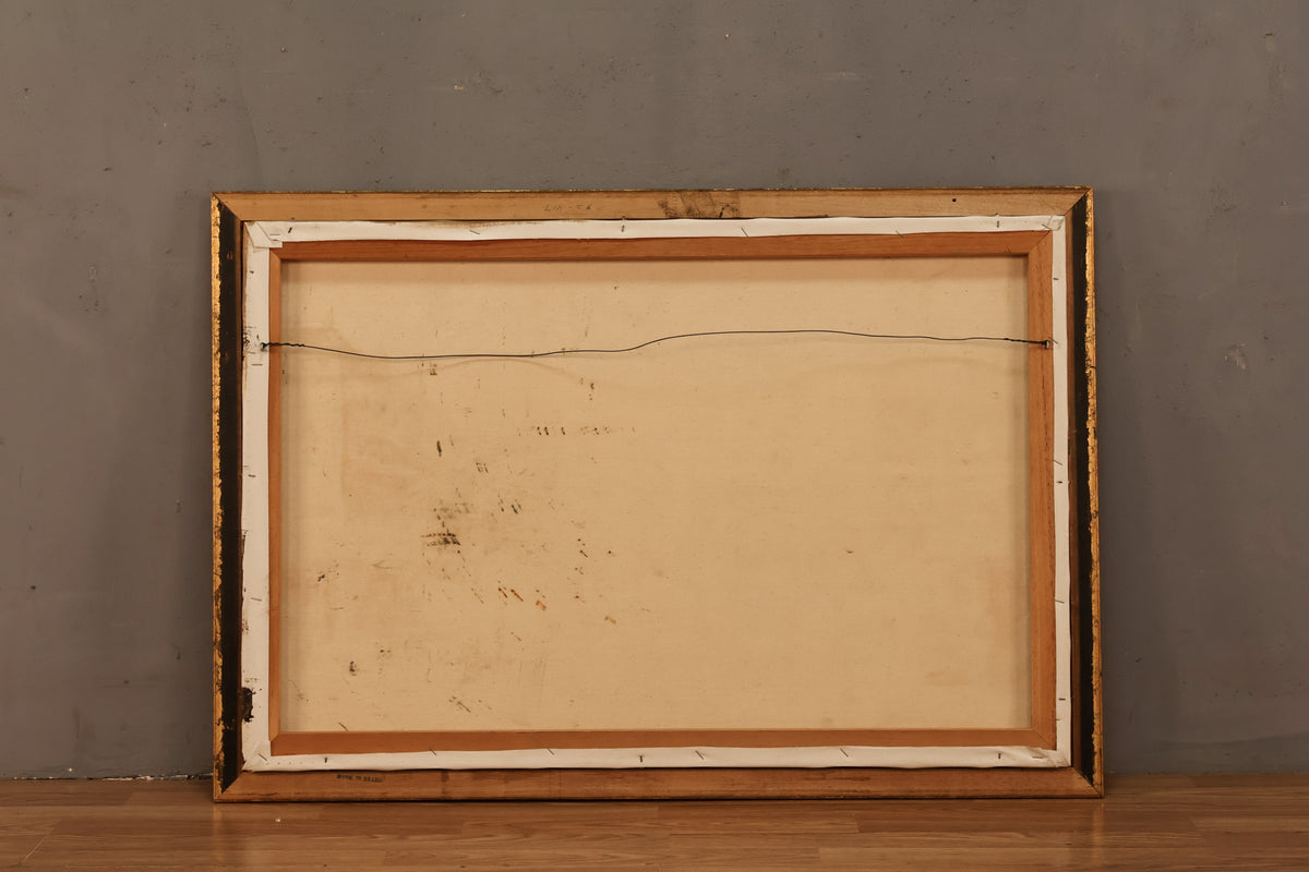 Mid Century "Vendredi Après La Pluie" Painting - ONLINE ONLY