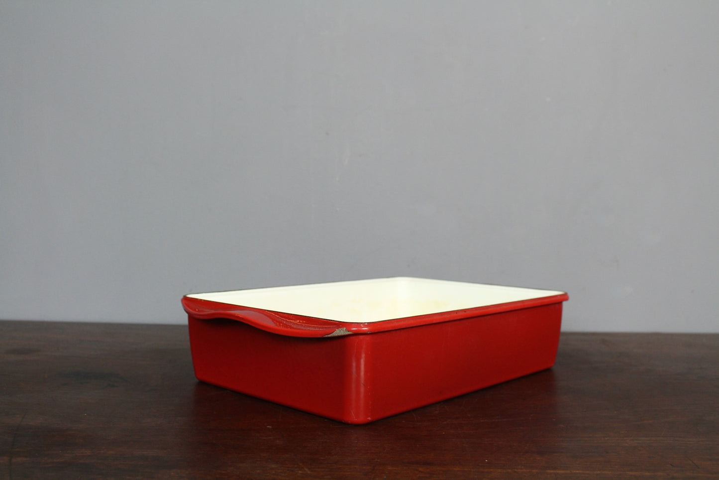 Modern Dansk Red Cast Iron Roasting Pan