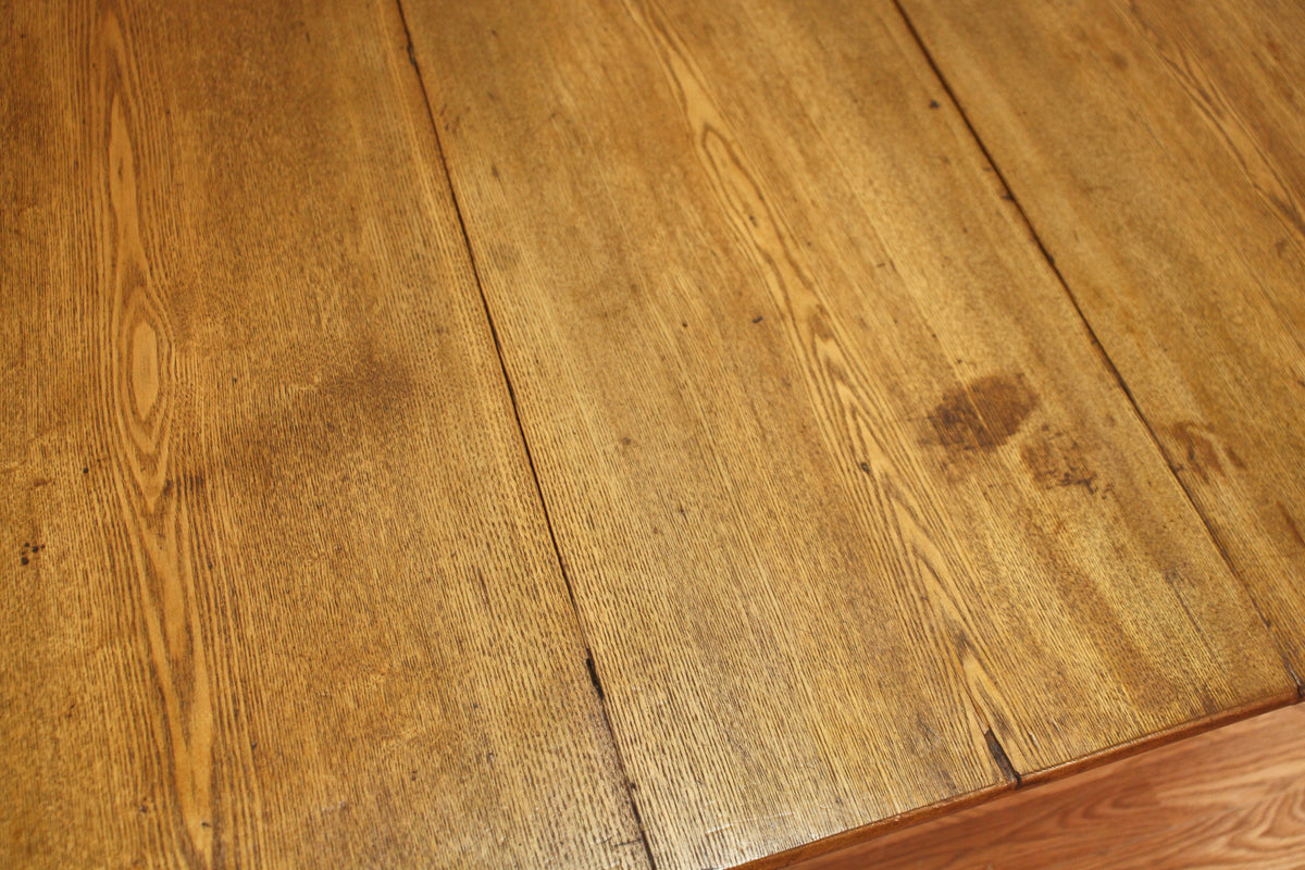 Antique Oak Drop-Leaf Dining Table - ONLINE ONLY