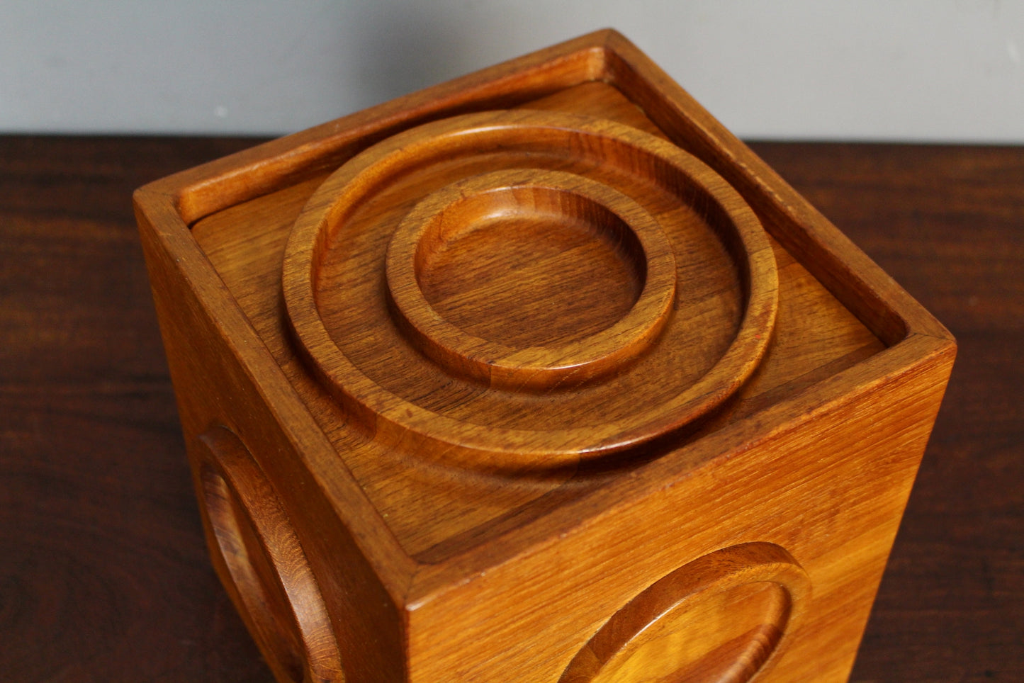 Jens Quistgaard Dansk Teak Cube Ice Bucket