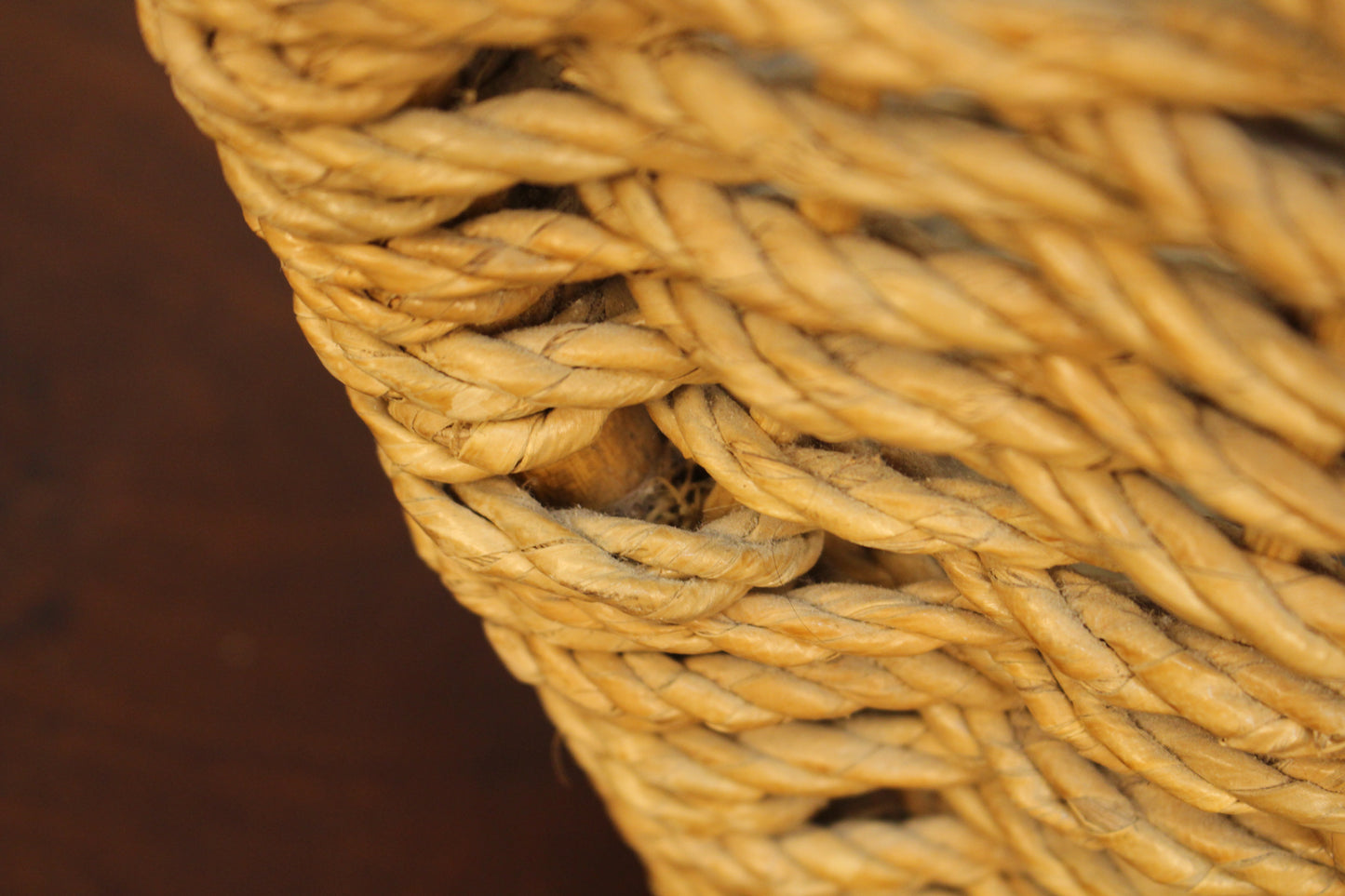 Rope & Bamboo Heart Basket