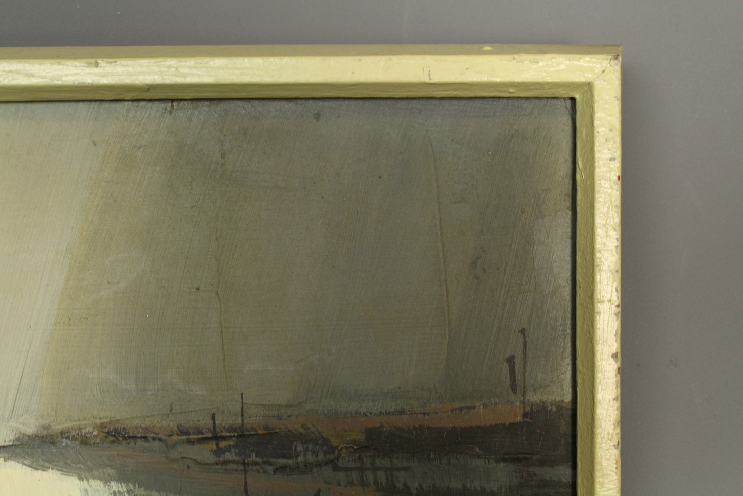 Mid Century "Night Dock" Painting