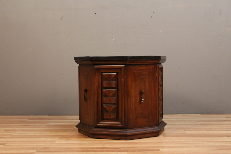 Slate-Top Octagonal End Table - ONLINE ONLY