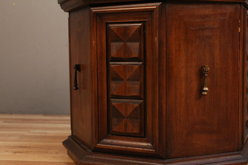 Slate-Top Octagonal End Table - ONLINE ONLY