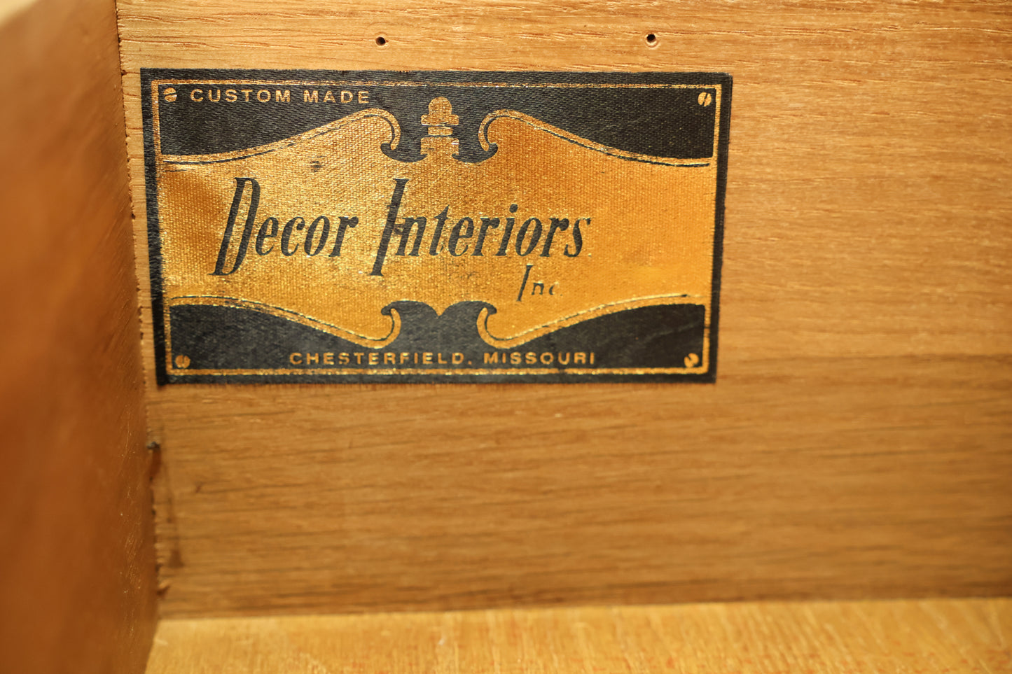 1980s Oak & Chrome 7-Drawer Dresser