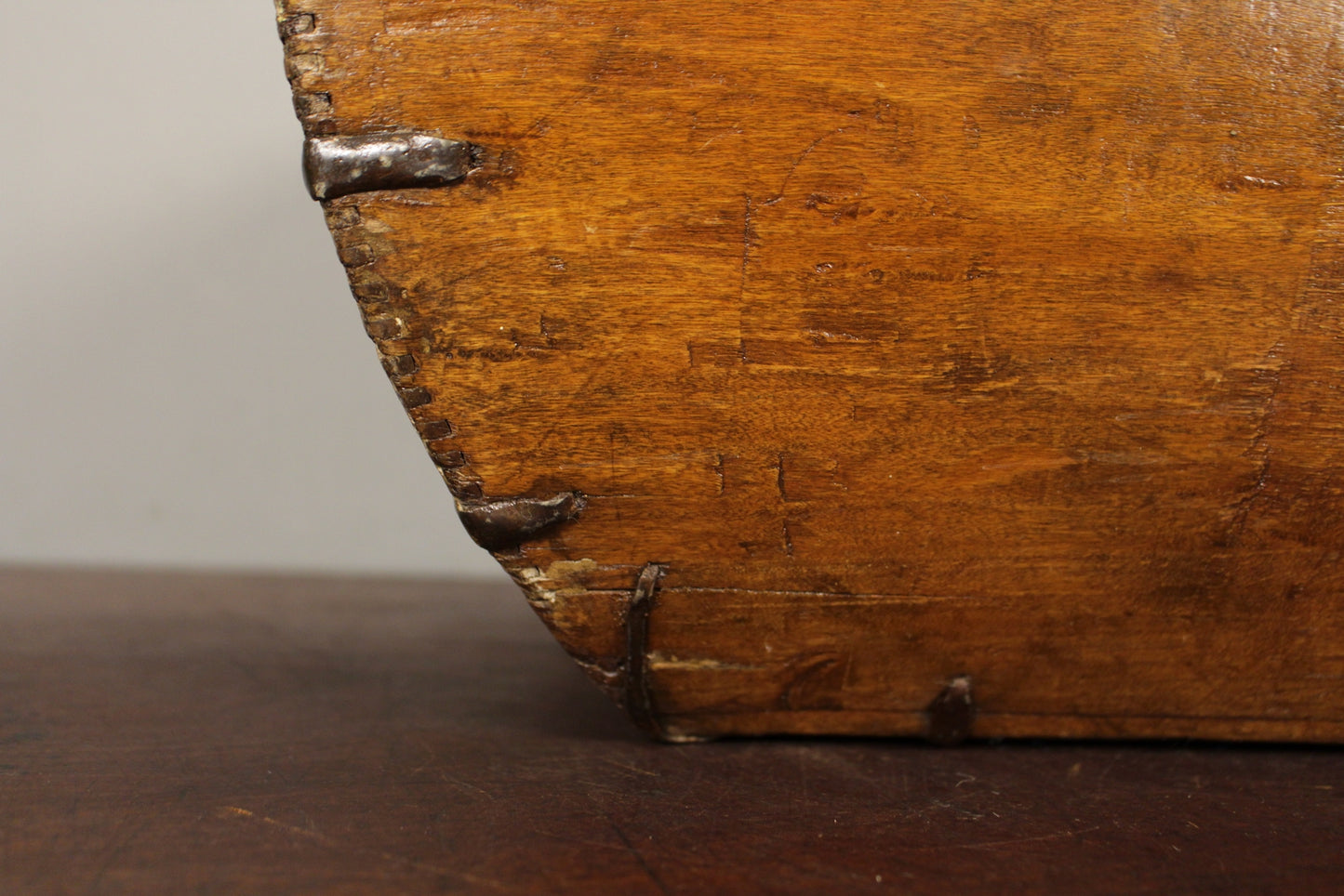 Antique Chinese Wooden Rice Basket