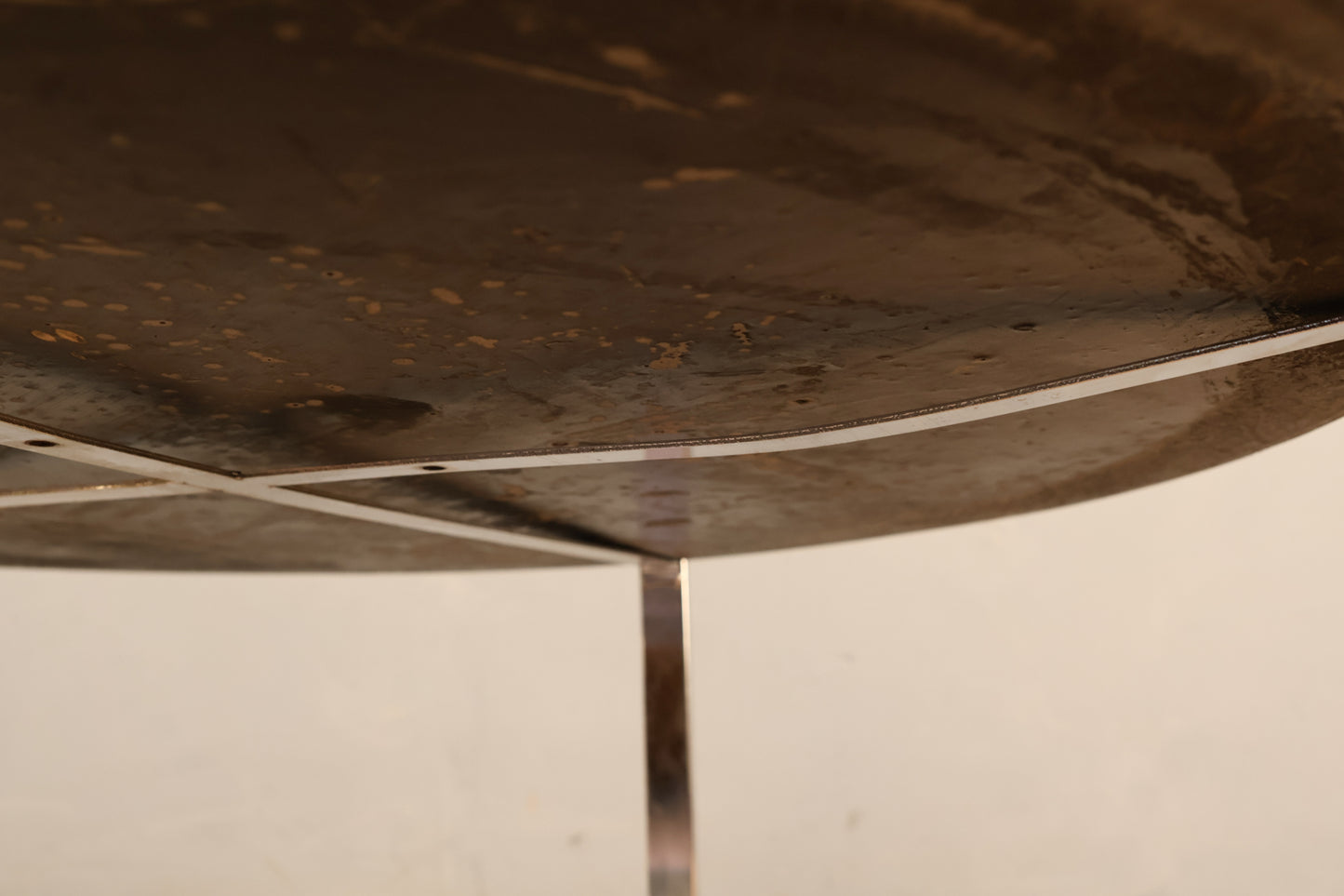 Round Slate & Chrome Coffee Table - ONLINE ONLY