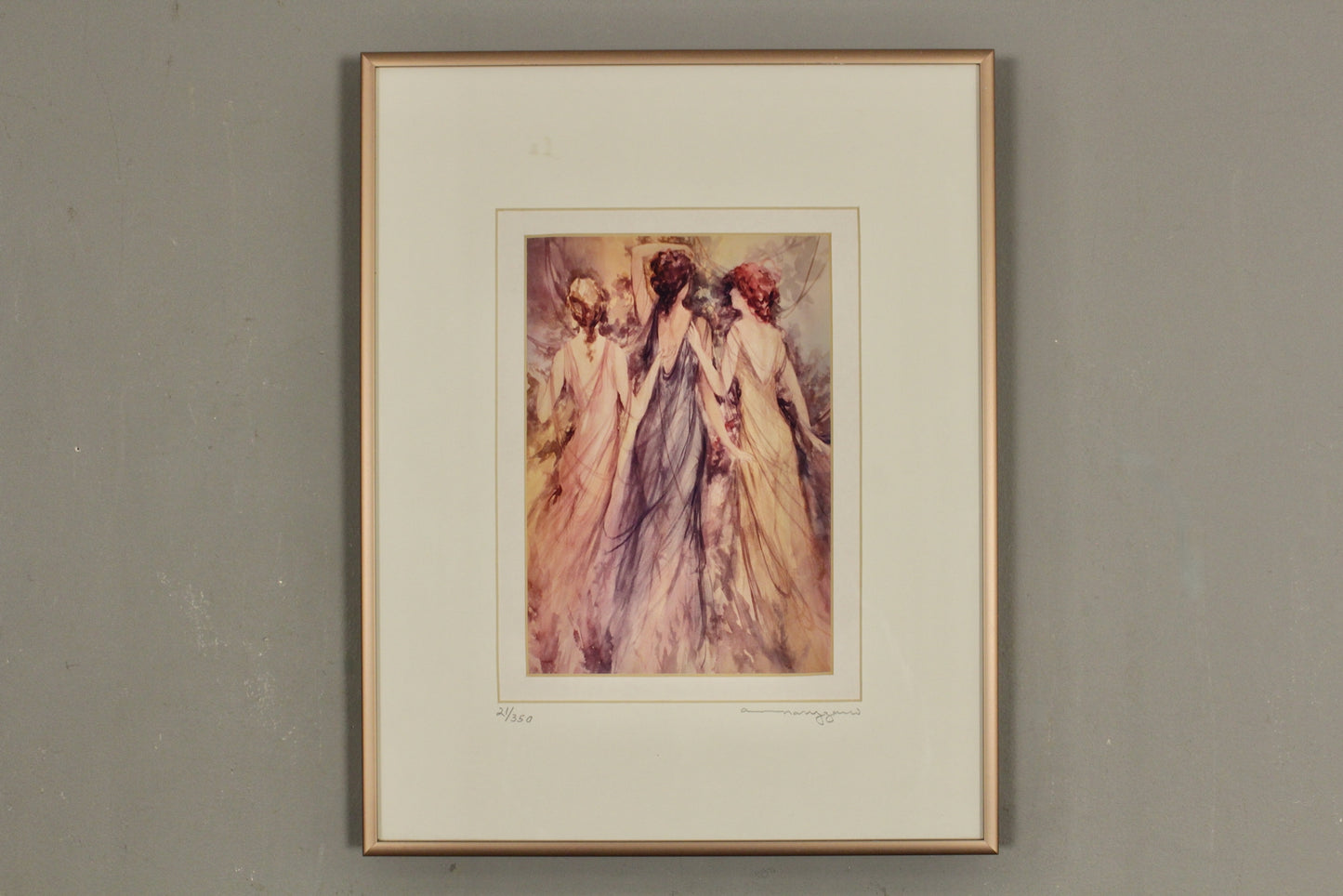"Three Nymphs" Lithograph