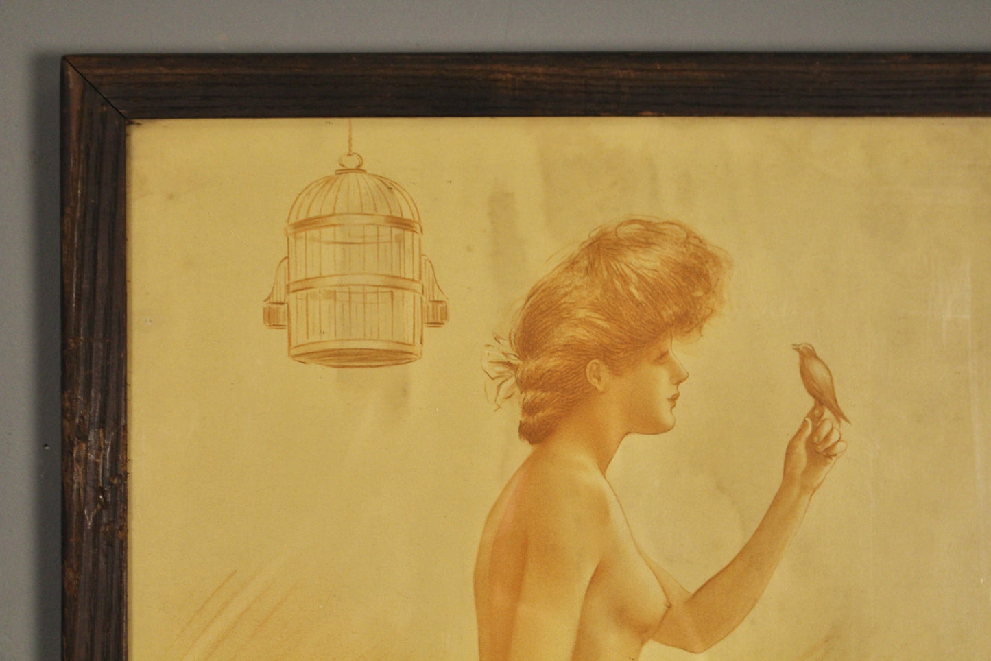 "Morning Song" Antique Lithograph