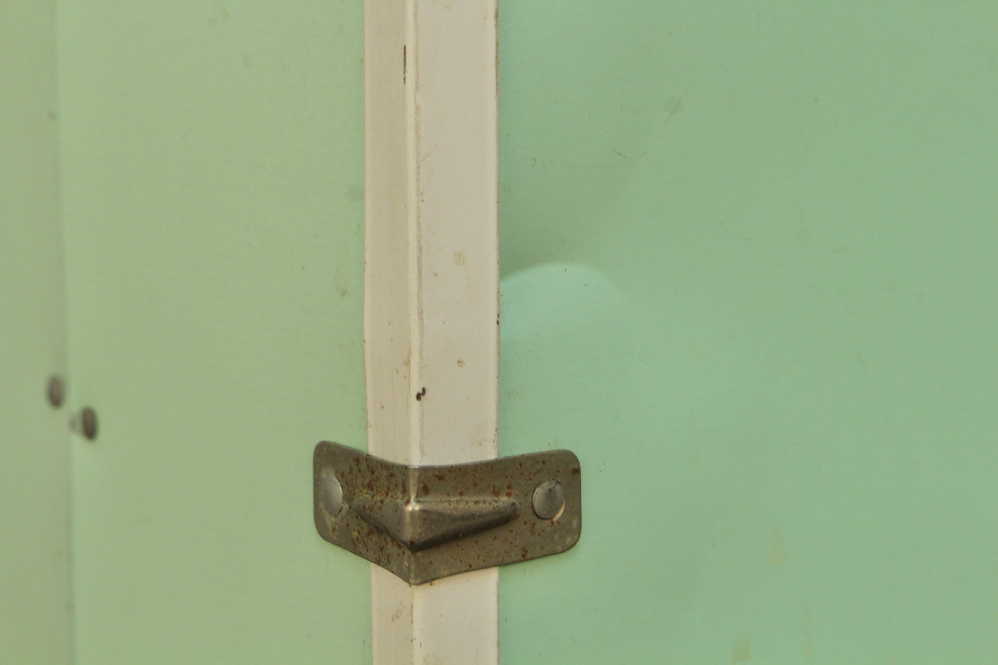 1950s Seafoam Metal Doll Trunk