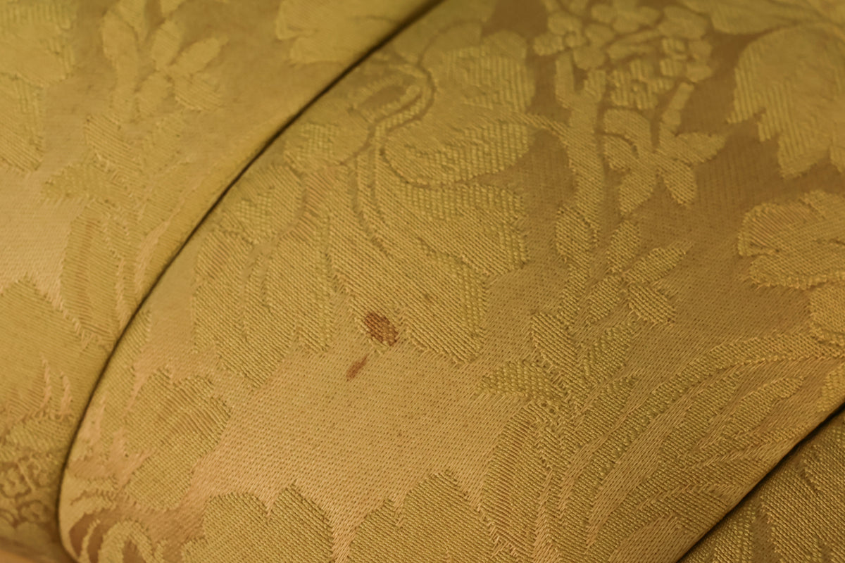 Large Regal Tufted Gold Demilune Bench - ONLINE ONLY