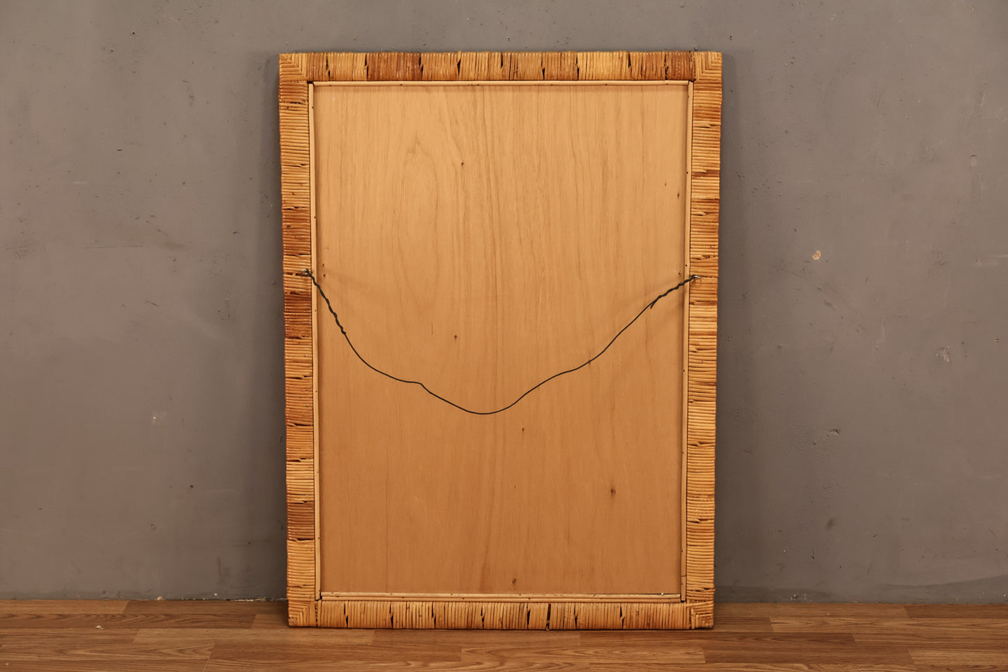 Rattan & Brass Mirror