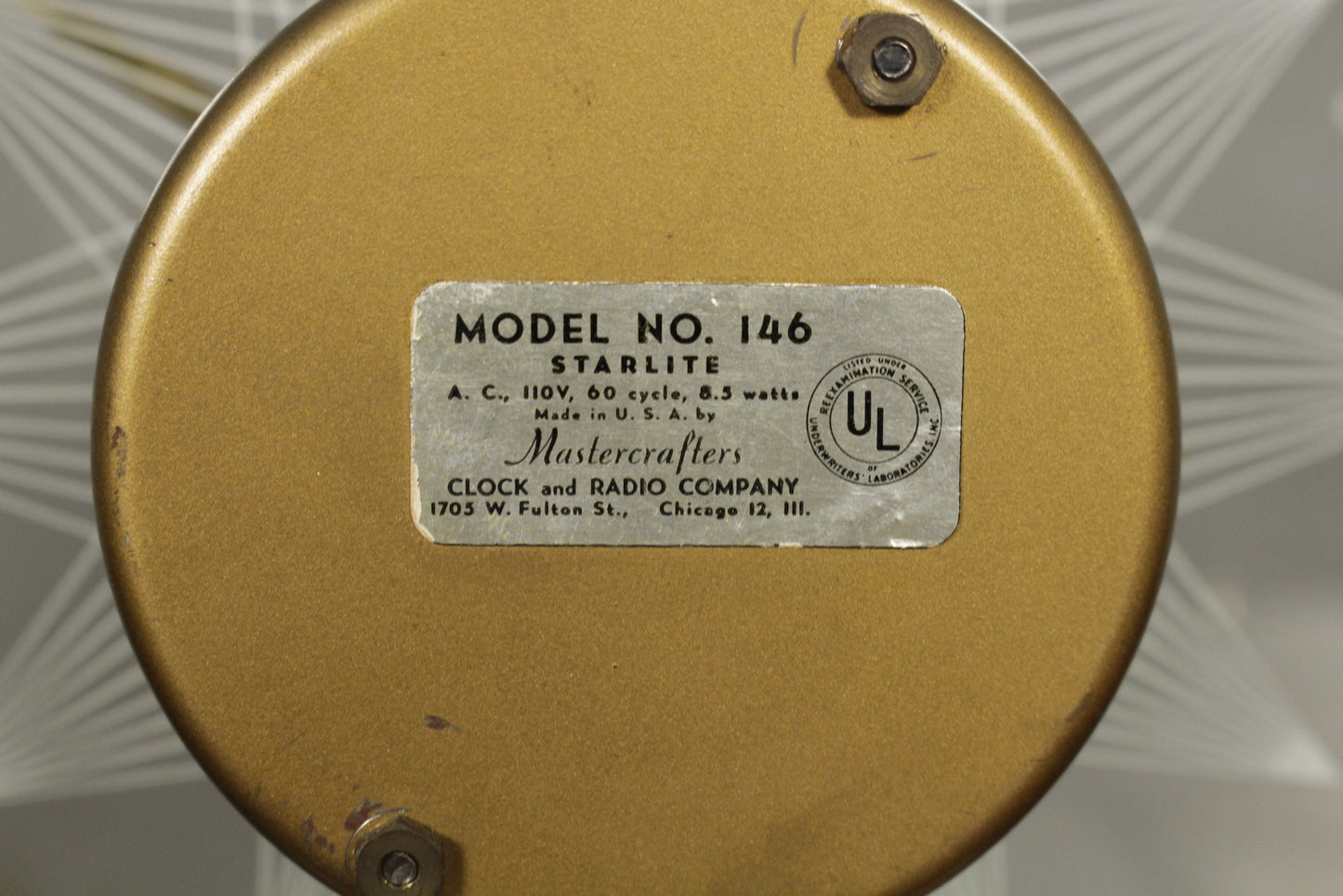 MasterCrafters 1950s Starlite Clock