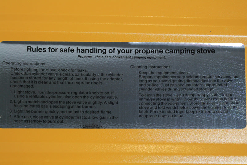 1970s Sears Orange Propane Stove