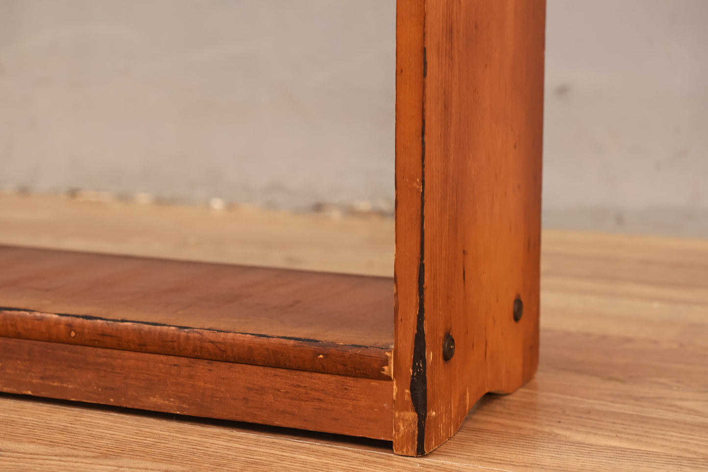 Rustic Maple 2-Tier Open Shelf