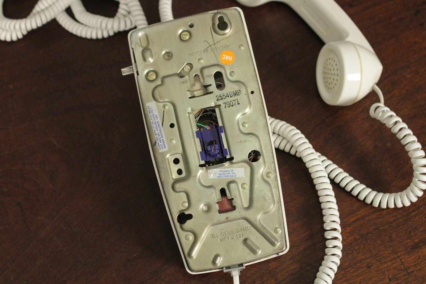 1980s White Wall-Mounted Touch-Tone Telephone