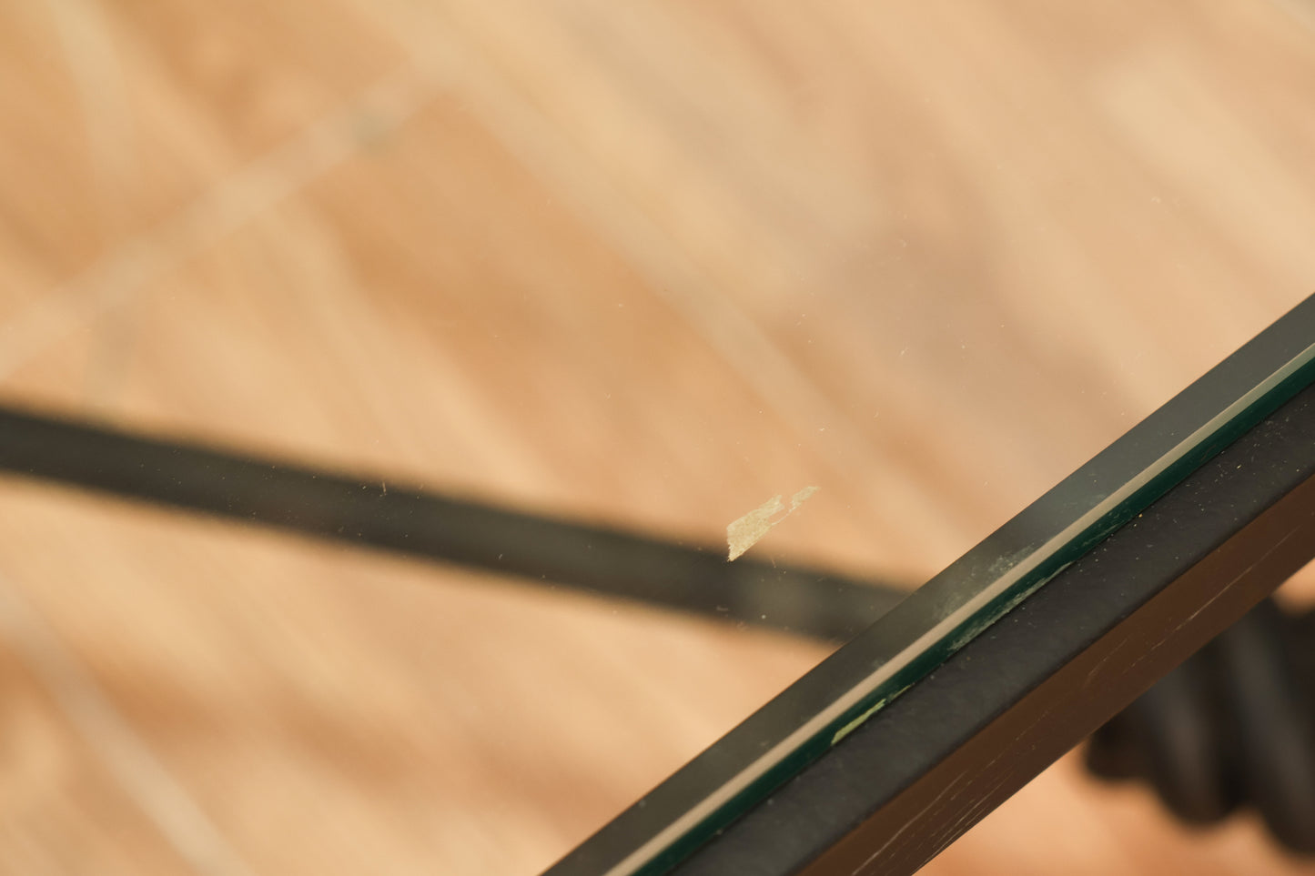 Black Metal & Glass "Knot" Coffee Table - ONLINE ONLY