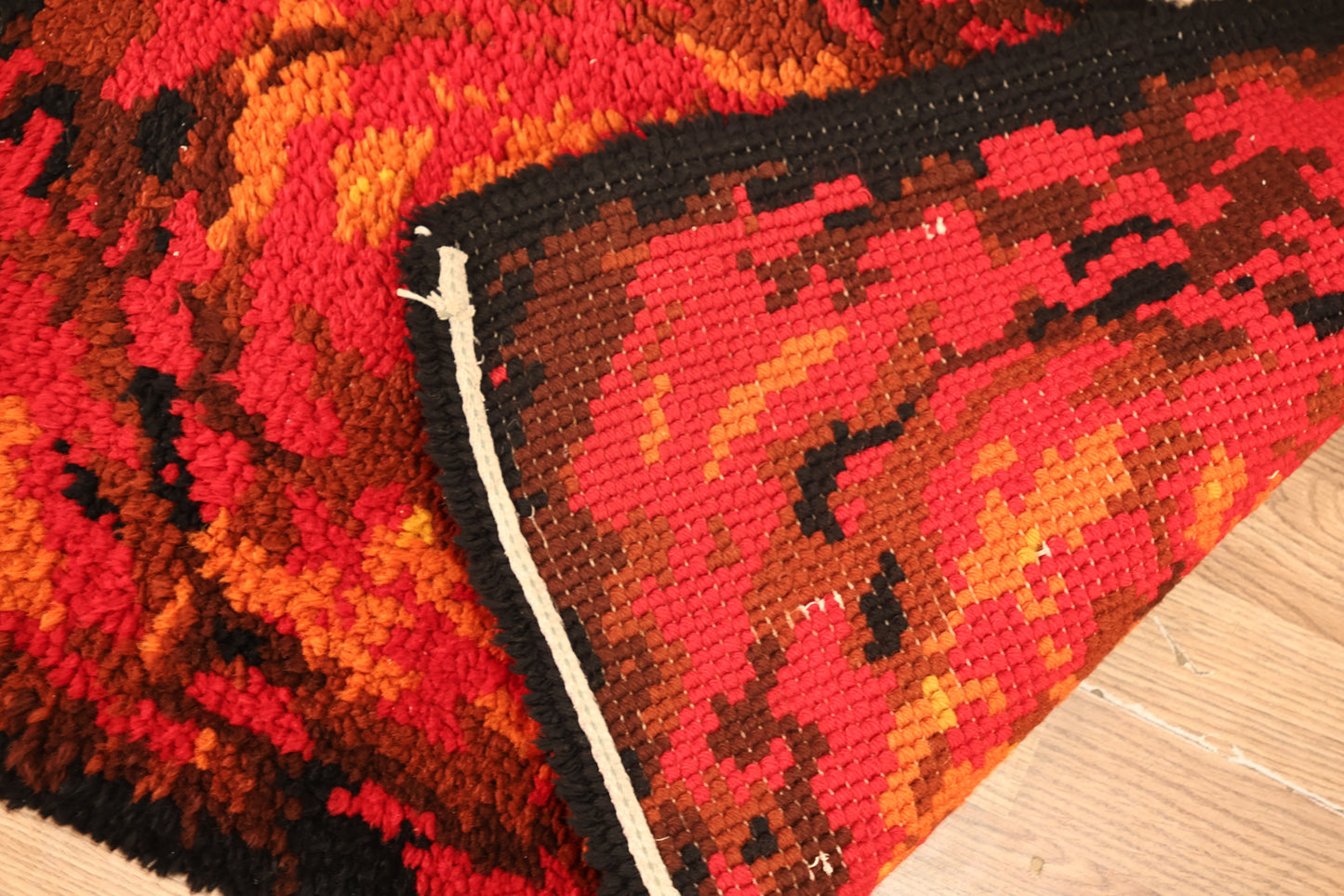 Small Lava Latch Hook Rug