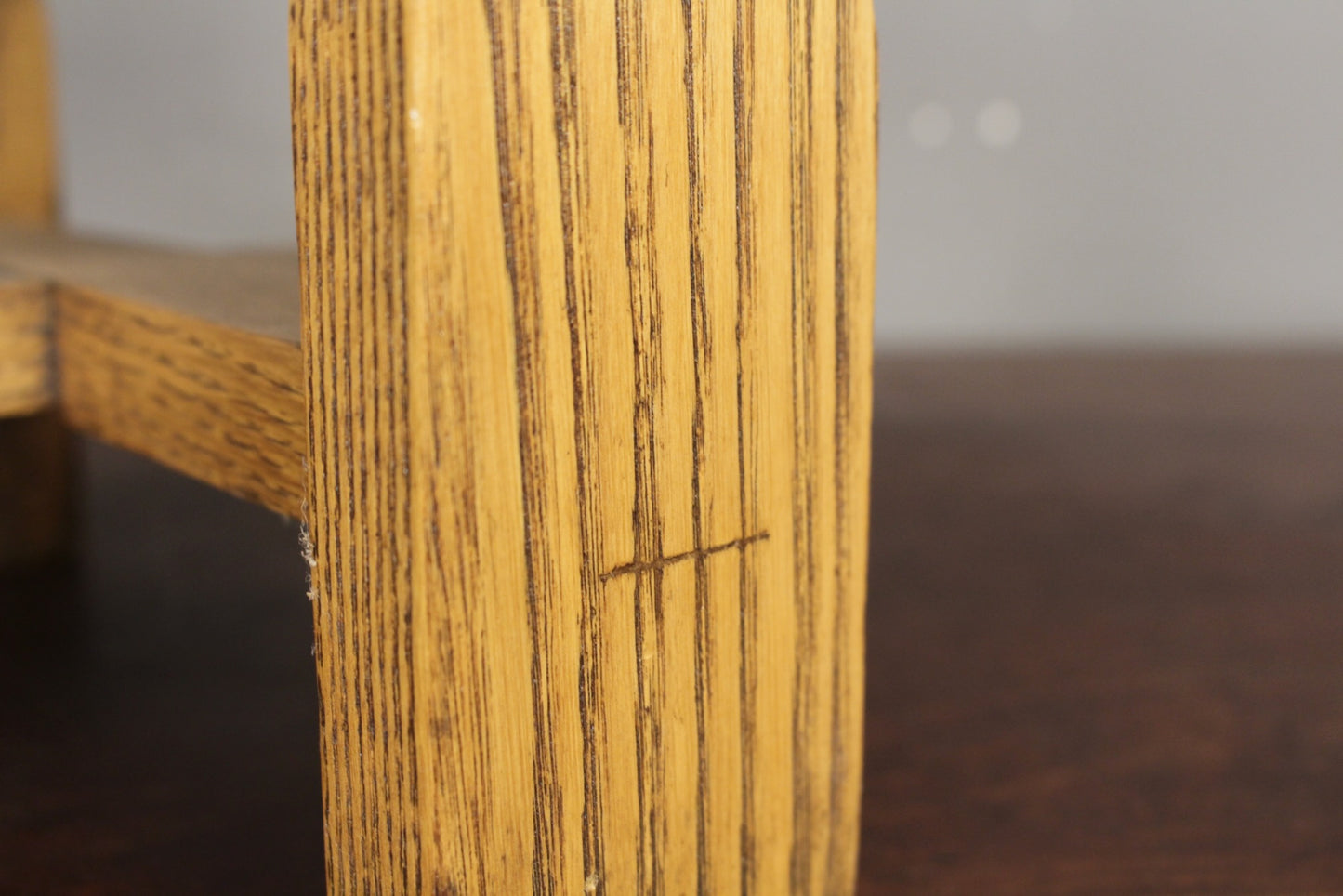 Small Arts & Crafts Oak Plant Stand