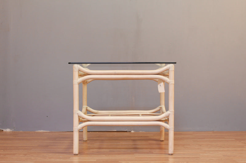 Ficks Reed Rattan & Glass End Table - ONLINE ONLY