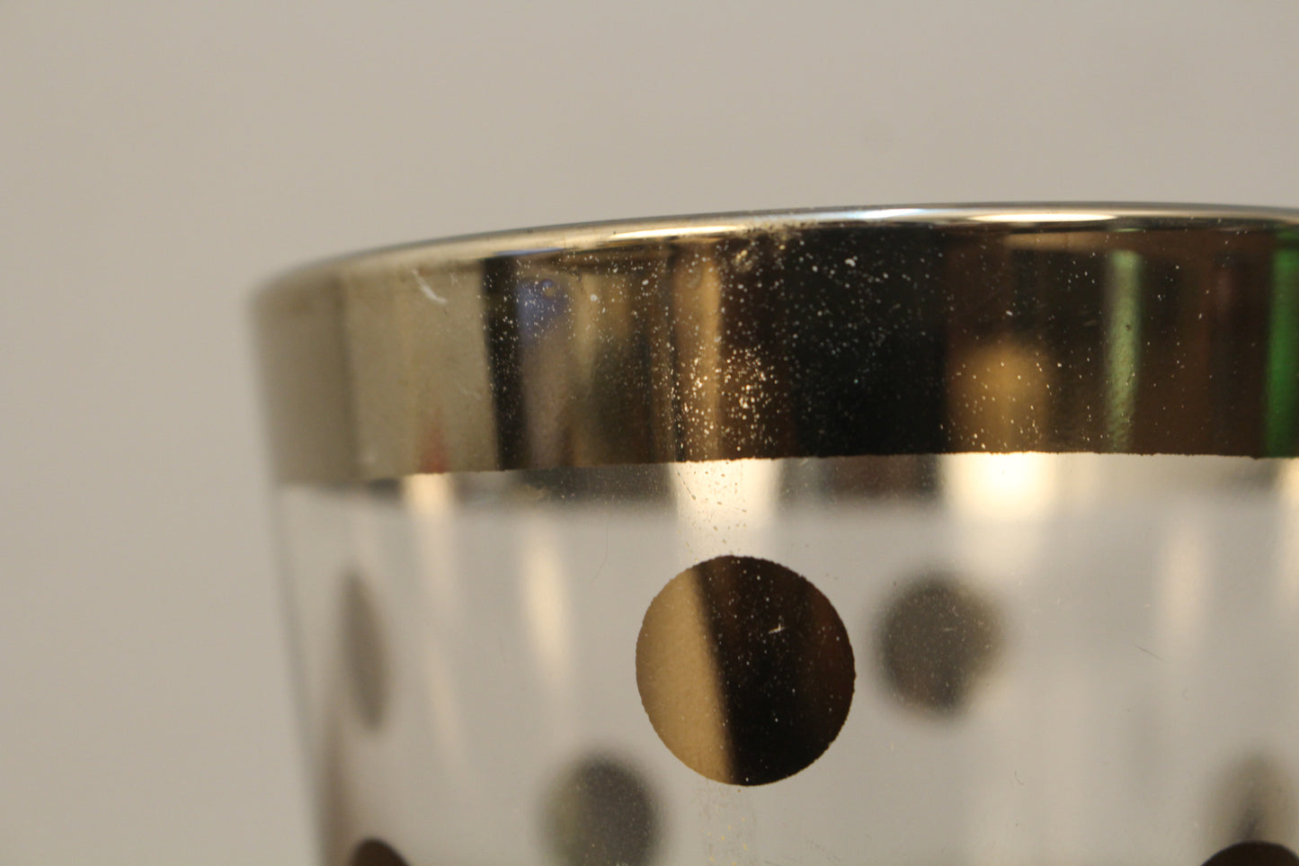 Set of 5 Silver Polka Dot Glasses