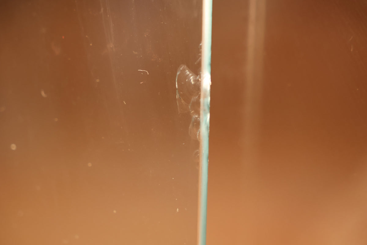 Mid Century Sable & Glass Sliding-Door Console