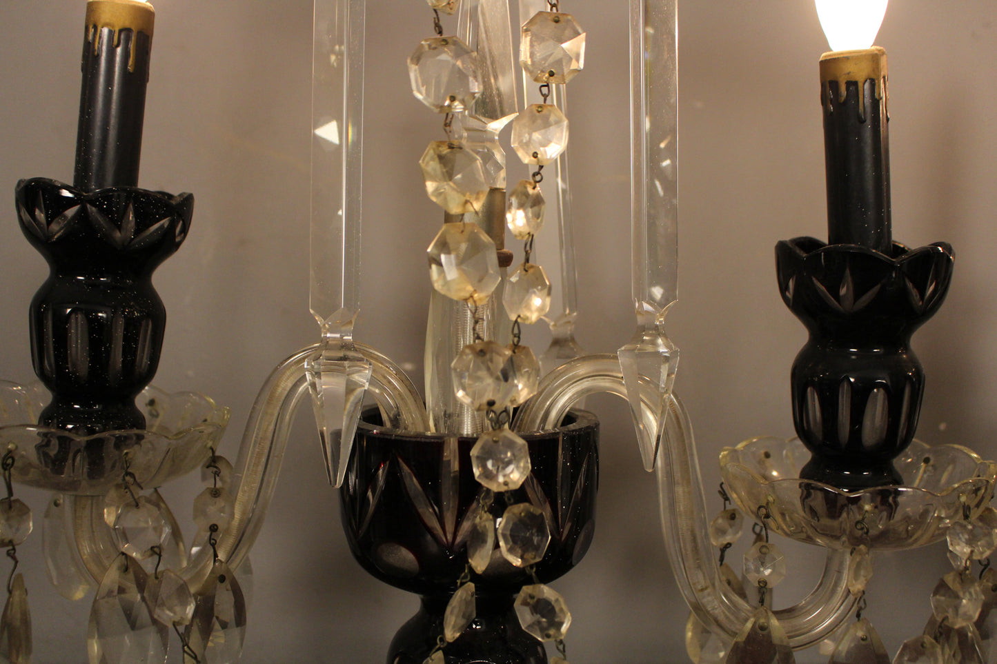 Gothic Crystal Candelabra Table Lamp