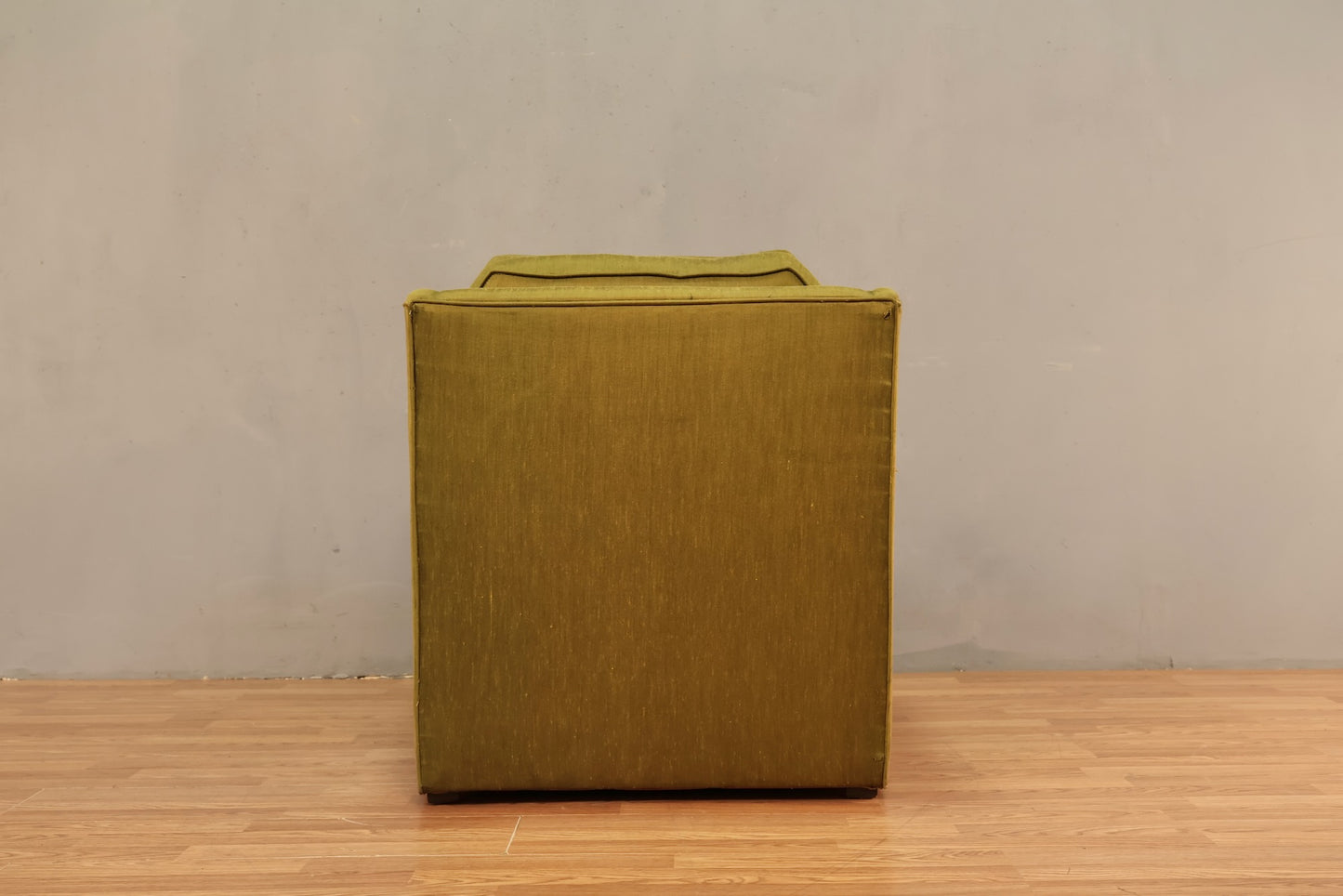 Chartreuse Sateen Tufted Armchair - ONLINE ONLY