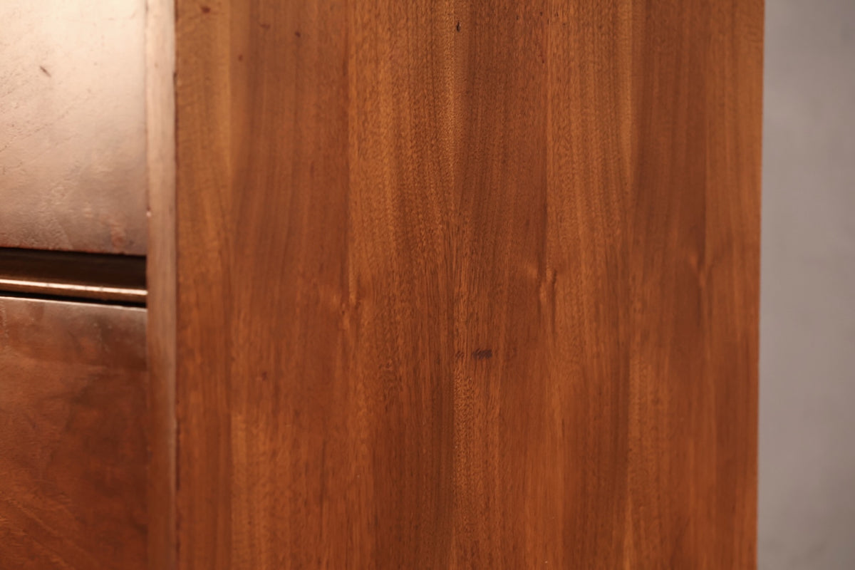 Mid Century Walnut & Laminate 4-Drawer Highboy Dresser